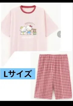 ハローキティ　Tシャツ　ハーフパンツ　パジャマ　ルームウェア　L 短パン　しまむのサムネイル