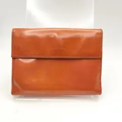 プラダ 折財布 財布 エナメルレザー オレンジ