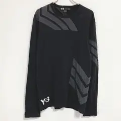 Y-3 ワイスリー ヨウジヤマモト　ロンT 長袖カットソー　ブラック S