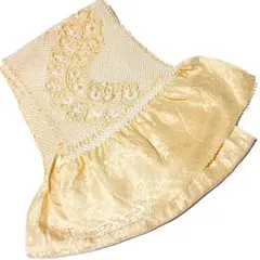 絞り　帯揚げ　しぼり　振袖　振り袖　香色　ライトオレンジ　薄い橙　オレンジ色