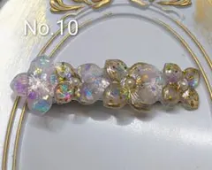 ハンドメイド 花モチーフ ヘアクリップ No.10