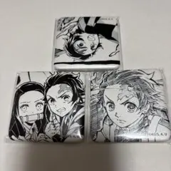 鬼滅の刃 ダイニングヒロマ スクエア缶バッジ 3点セット 炭治郎 禰豆子