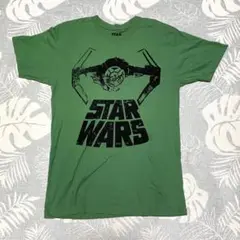 「STAR WARS」タイ・ファイタープリントTシャツ グリーン Mサイズ