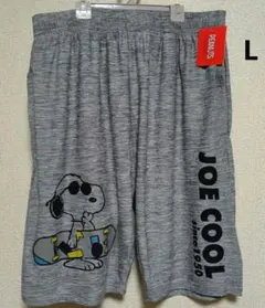SNOOPY JOECOOL ハーフパンツ メンズL グレー ホワイト