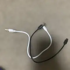 白と黒のUSB-AとUSB-Cケーブルセット