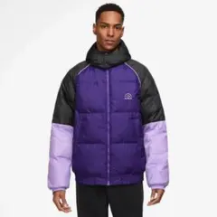 新品NIKEナイキ　レブロン　ダウンコートL紫ダウンジャケット黒ジャンパー