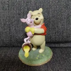 Disney ディズニー　くまのプーさん＆ピグレット　陶器製フィギュア