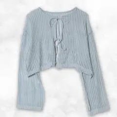 【極美品】定価5,390円 Kastane カットレースカーディガン ブルー S