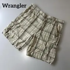 【Wrangler】チェック柄 カーゴショートパンツ 36のサムネイル