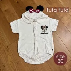 ■futa futa■Disneyミニー耳付きロンパース■size80