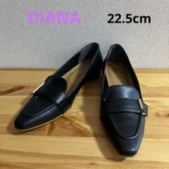 未使用級✨アルテミス バイ ダイアナ ベルトローファー レザー 黒 23.5 