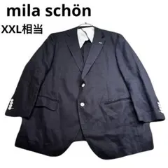 mila schön ネイビー テーラードジャケット リネン混 2ボタンのサムネイル