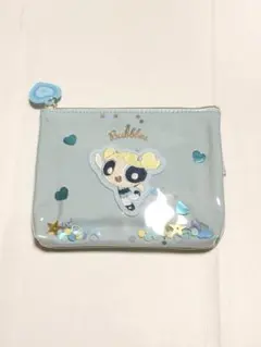 パワーパフガールズ バブルス 刺繍ポーチ 水色 ティッシュポーチ