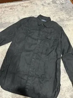 Polo by Ralph Lauren ブラック リネン 長袖シャツ M