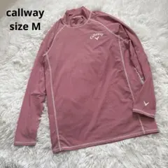美品　キャロウェイ モックネック 長袖　インナー　ゴルフ　ボーダー　メンズ　M