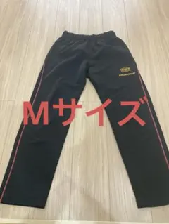 ZETT ゼット M ジャージ パンツ 黒赤 野球 トレーニング ブラック