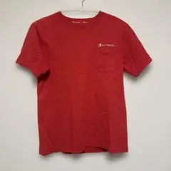 Champion レッド Tシャツ ポケット付き