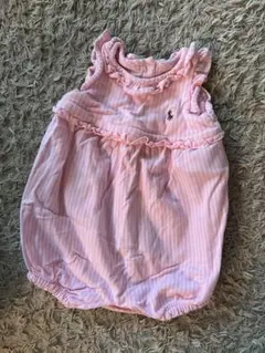 【美品】ラルフローレン　ストライプロンパース　6M 70cm