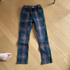 チェック柄長ズボン 130