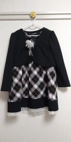 値下げ⭐【美品】130cmフォーマルワンピース　ジャケット付き　卒園式入学式