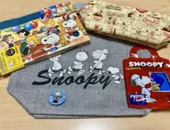 とても可愛い人気のスヌーピートートバッグ他合計5点セット♪送料無料　早い者勝ち！
