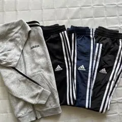 ジュニア用　adidasのパーカーとパンツ３本セット（サイズ140）