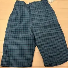 familiar 青系チェック ハーフパンツ