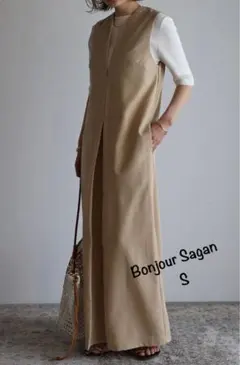 【未使用】Bonjour Sagan ディープVネックオールインワン