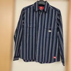 XLARGE ネイビーストライプ 長袖シャツ S - メルカリ