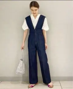 MACPHEE トゥモローランド コットンデニム 2-wayコンビネゾン 34