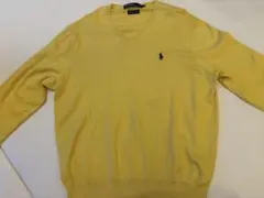 Polo by Ralph Lauren イエロー Vネックセーター L