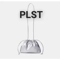 新品 PLST ギャザーショルダーバッグ シルバー