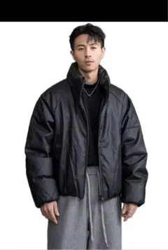 値下げ 定価以下 海外 ショート丈 ワイド ダウンジャケット myblack