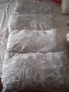 ペイズリー柄 フェイスタオル 4枚セット