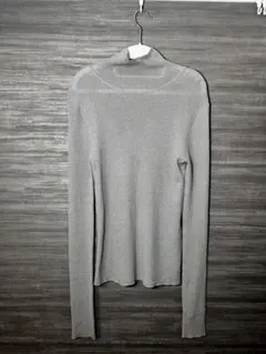 Mila Owen シアーリブタートル ハイネック ニット グレー　サイズ0