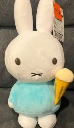 ミッフィー ぬいぐるみ 水色 アイスクリーム