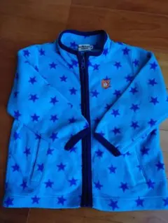 ミキハウス ホットビスケッツ　星柄 フリース ジップジャケット アウター 90
