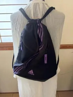 adidas メッシュバックパック 黒・紫