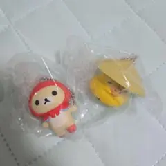 リラックマ　フィギュアキーチェーン　コリラックマ&キイロイトリ