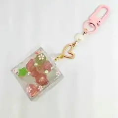 ハンドメイド 琥珀糖 春 桜 キーホルダー