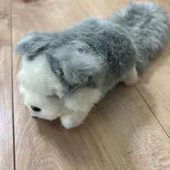 昭和レトロ アルファ社 ぬいぐるみ ハスキー 子犬 当時物 ヴィンテージ