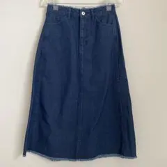 ルノンキュール デニムロングフレアスカート
