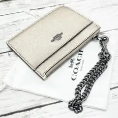 COACH コーチ コインケース ベージュ レザーのサムネイル