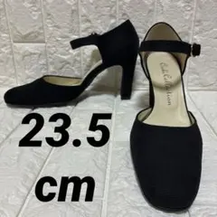 美品　OHGA ブラック ダブルストラップパンプス OHGA オオガ オーガ ダブルストラップパンプス ブラック 24cm - メルカリ