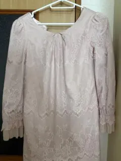 RicciMie NEW YORK ピンク 七分袖 ワンピース