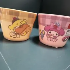 新品　ダイソー　サンリオ　ポムポムプリン マイメロ メラミン食器　カップ