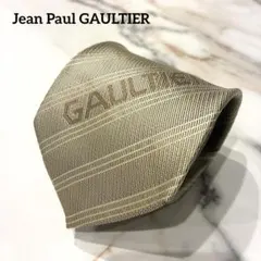 Jean Paul GAULTIER ネクタイ ストライプ ジャガード ロゴ刺繍のサムネイル