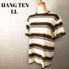 HANG TENハンテンボーダーTシャツ半袖LL刺繍ロゴ マルチボーダーメンズのサムネイル
