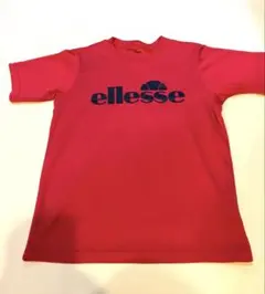 ellesse ピンク テニスTシャツ ロゴ入り