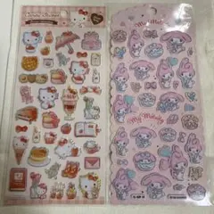 キャンディーステッカー フェルトシール ハローキティ　マイメロディ シールセット